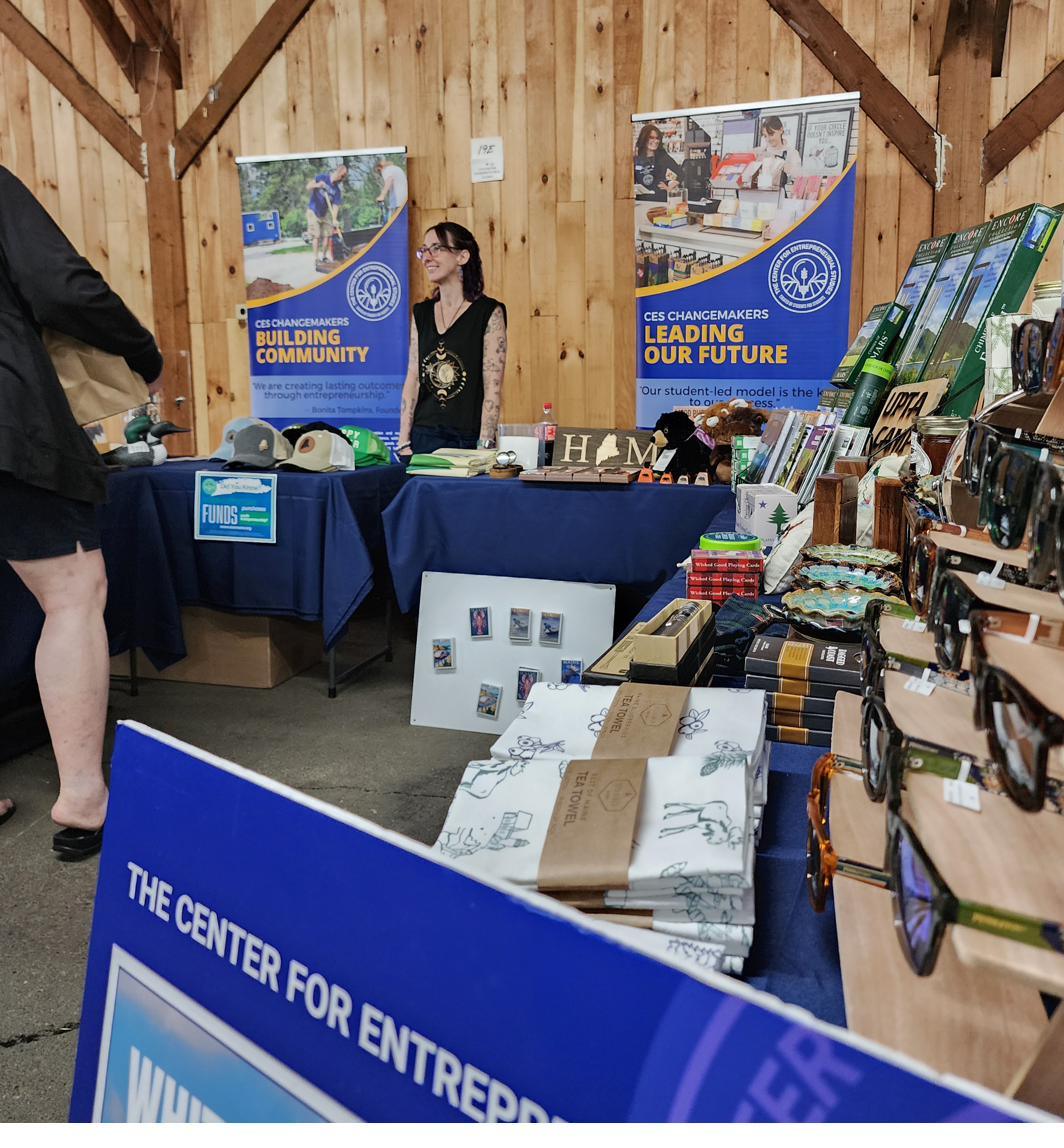 The CES booth at a regional fair.