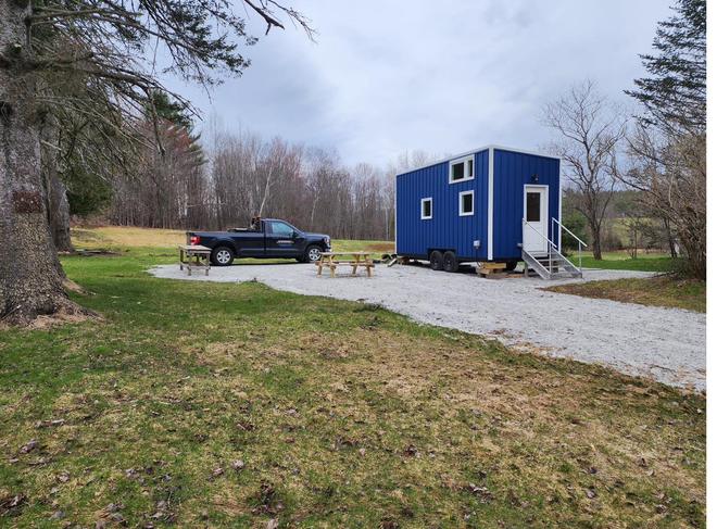 The tiny home sited on the CES land.
